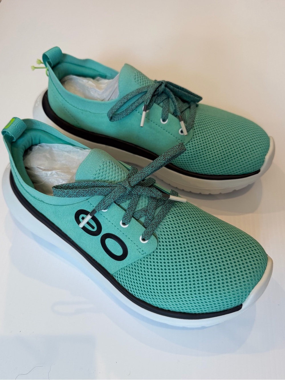 OOFOS Women's Teal Lace-Up Sneakers